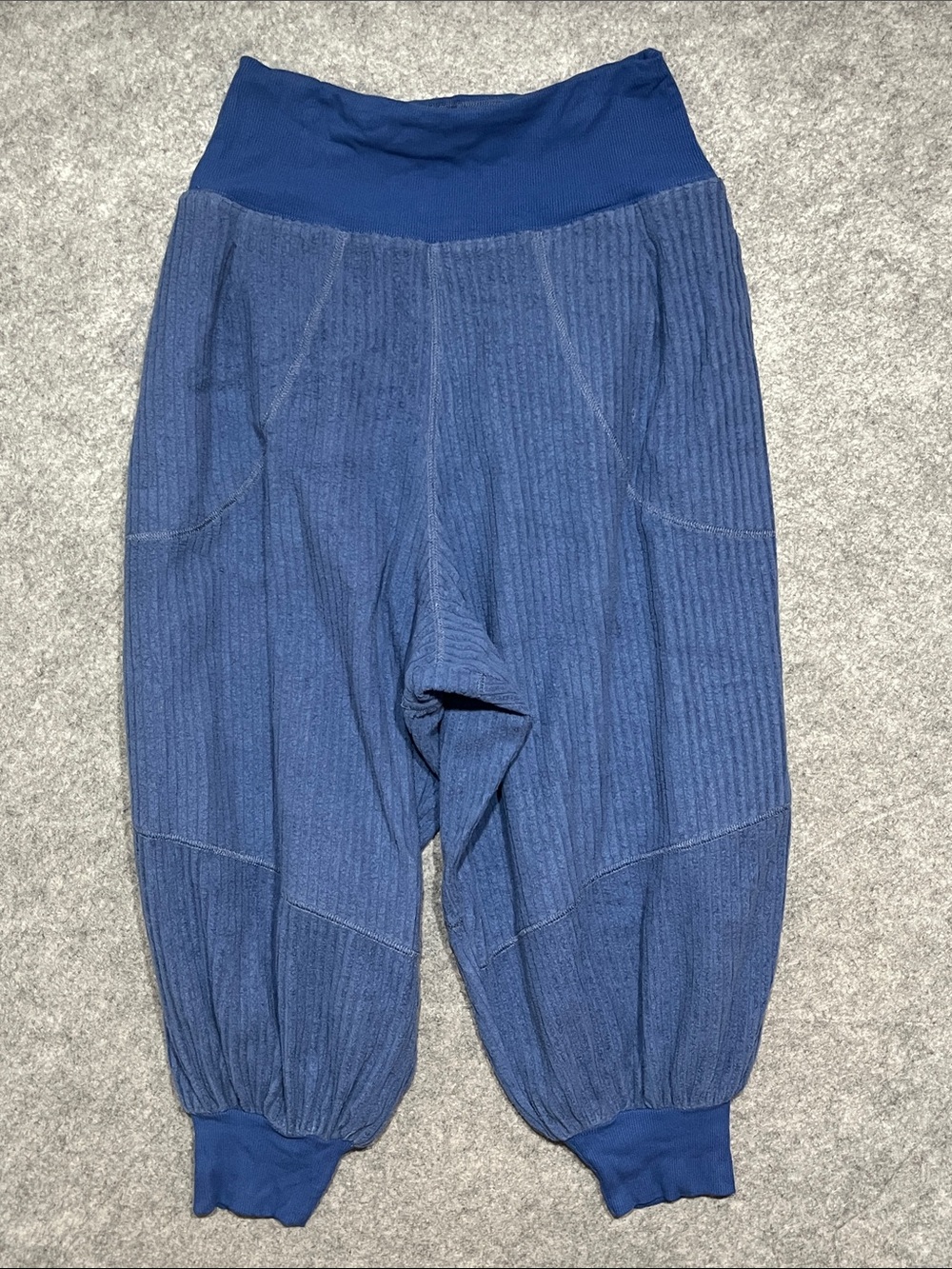 FP Movement by Free People Navy Ribbed Balloon Joggers